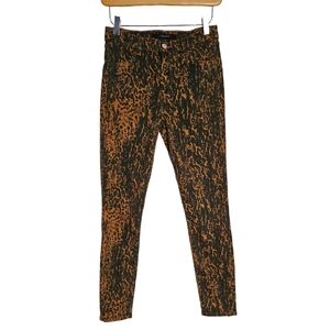 J‎ Brand Alana high rise jaguar print skinny jeans